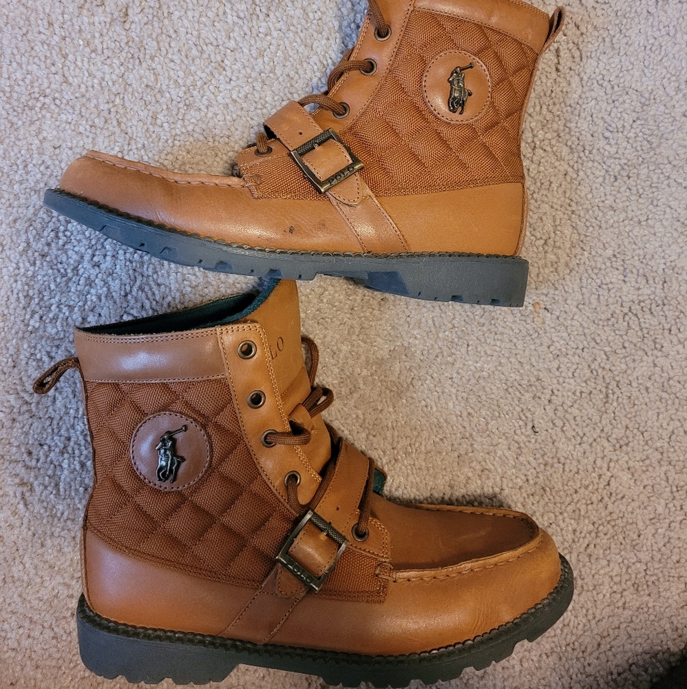 COPY - Size 7 boys brown polo boots used and worn